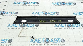 Front right outer door sill trim for Audi Q7 16-25, black with chrome, backlit, scratches