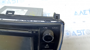 Display radio disc player Toyota Camry v55 15-17 usa scratches, worn buttons, broken mount