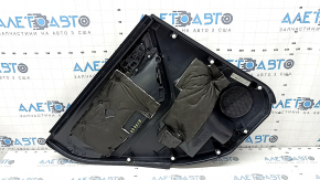 Subaru Forester 17-18 SJ rear right door panel, black with gray cloth insert, gray leather armrest, with handle, broken mount