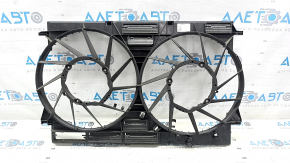 Bare radiator shroud diffuser for Audi Q7 16-25 2.0T, 3.0T for 2 1200W fans without 1 damper