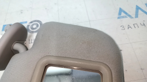 Right sun visor for Toyota Prius V 12-17, gray, without hook, dry-cleanable