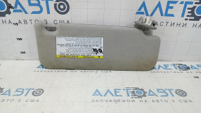 Left visor for Toyota Prius V 12-17, gray, without hook, dry-cleanable
