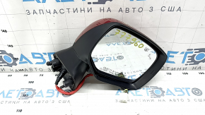 Right side mirror assembly for Subaru Forester 17-18 SJ, 11 pins, heated, BSM, red