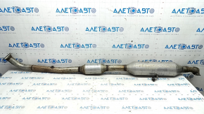 The exhaust pipe with the catalytic converter of the Lexus ES300h 13-18 is crushed.