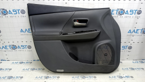 Door trim, front left, Toyota Prius V 12-14, dark gray, dark gray leather insert, for JBL speakers, with handle, scratches, worn