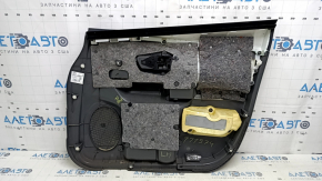 Door trim, front left, Toyota Prius V 12-14, dark gray, dark gray leather insert, for JBL speakers, with handle, scratches, worn