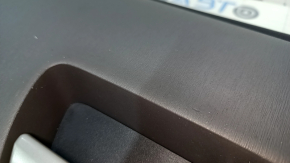 Door trim, front right, Toyota Prius V 12-17, dark gray, dark gray leather insert, for JBL speakers, with handle, scratches, worn leather