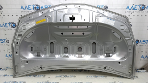 Naked hood of Toyota Prius V 12-17 silver 1F7, aluminum, scratches, sand, chips