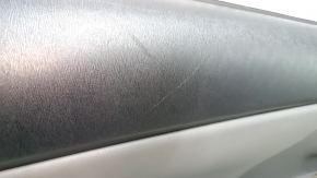 Door trim, rear left, Toyota Prius V 12-14, dark gray, dark gray leather insert, JBL, with handle, scratches, dented, scratch on the handle
