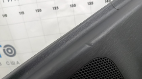 Door trim, rear right card, Toyota Prius V 12-14, dark gray, dark gray leather insert, under JBL, with handle, scratches, dented, scratch on the handle, crack in the fastener