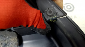 Door trim, rear right card, Toyota Prius V 12-14, dark gray, dark gray leather insert, under JBL, with handle, scratches, dented, scratch on the handle, crack in the fastener