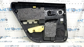 Door trim, rear right card, Toyota Prius V 12-14, dark gray, dark gray leather insert, under JBL, with handle, scratches, dented, scratch on the handle, crack in the fastener