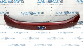 Subaru Forester 14-18 SJ trunk door molding with emblem, broken fasteners
