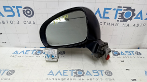 Left side mirror assembly for Toyota Prius V 12-14, 5 pins, silver, scratches, nicks, sand