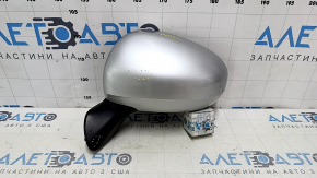 Left side mirror assembly for Toyota Prius V 12-14, 5 pins, silver, scratches, nicks, sand
