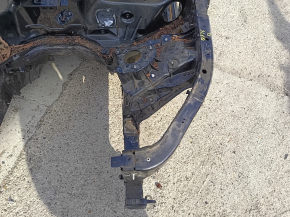 Front left quarter panel of an Audi Q7 16-25 on the body, blue