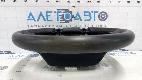 Naked steering wheel for a Toyota Prius V 12-17, black rubber, worn, needs cleaning.