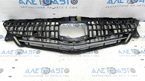 Radiator grille Toyota Prius V 12-14 pre-restyling, sand on chrome, bumps