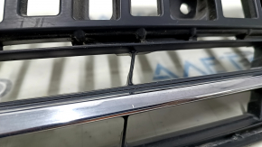Radiator grille Toyota Prius V 12-14 pre-restyling, sand on chrome, bumps