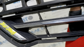 Radiator grille Toyota Prius V 12-14 pre-restyling, sand on chrome, bumps