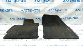 Set of floor mats for Toyota Prius V 12-17, black, cloth, for cleaning
