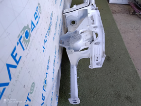 Front left quarter Tesla Model S 12-15 pre-rest RWD on the body, aluminum panel, white