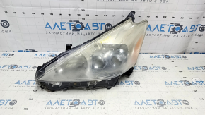 Left front headlight complete Toyota Prius V 12-14 pre-rest LED for polishing, scratches, bumps,