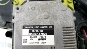 Left front headlight complete Toyota Prius V 12-14 pre-rest LED for polishing, scratches, bumps,