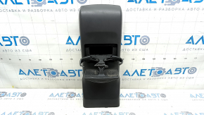 Rear center console trim for Toyota Prius V 12-14, dark gray, with cup holders, scratches