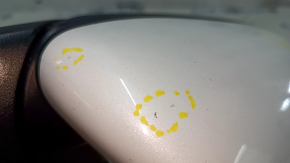 Right side mirror assembly Kia Niro 17-22, 3 pins, white, scratches, sand