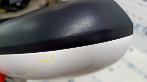 Right side mirror assembly Kia Niro 17-22, 3 pins, white, scratches, sand