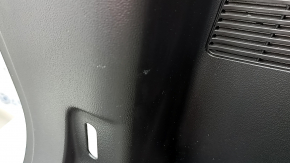Left fender flare trim for a 2021-2025 Ford Bronco Sport, black, with hooks, scratches