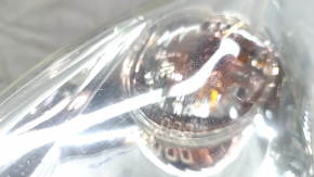 Left front headlight for Nissan Leaf 13-17 halogen, without mounting, white cap, spider web, scratches