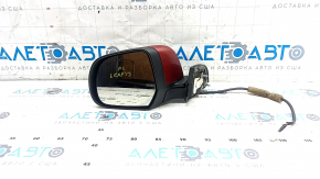 Left side mirror assembly Nissan Leaf 13-17, 5 pins, heated, red NAH