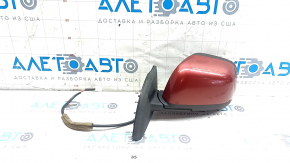 Left side mirror assembly Nissan Leaf 13-17, 5 pins, heated, red NAH