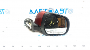 Right side mirror assembly Nissan Leaf 13-17, 5 pins, heated, red NAH