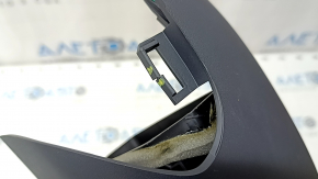 Left front panel air vent deflector for Ford Bronco Sport 21-25, gray with black trim, broken fasteners
