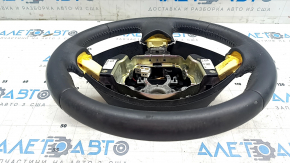 Nissan Leaf 13-17 steering wheel, black leather, heated, scratched, worn, peeling
