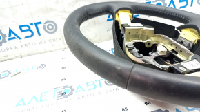 Nissan Leaf 13-17 steering wheel, black leather, heated, scratched, worn, peeling
