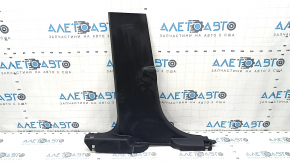 Lower left center pillar trim for a 2021 Ford Bronco Sport, black, scratched, worn, broken mount