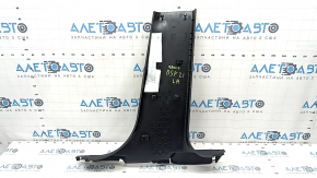 Lower left center pillar trim for a 2021 Ford Bronco Sport, black, scratched, worn, broken mount