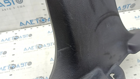 Lower left center pillar trim for a 2021 Ford Bronco Sport, black, scratched, worn, broken mount