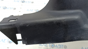 Lower left center pillar trim for a 2021 Ford Bronco Sport, black, scratched, worn, broken mount