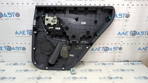 Door trim panel rear left Kia Niro 17-22 HEV, PHEV gray, matte gray insert, rubber armrest, not heated, scratches
