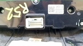 Climate control and audio controls for a 13-16 Nissan Pathfinder with navigation, wood grain, worn trim, broken mount