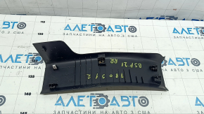 Black rear right door sill plate for a 2021-2025 Ford Bronco Sport, with some wear.