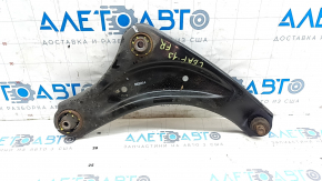 The lower front right control arm of a Nissan Leaf 11-17 has a torn silent block.