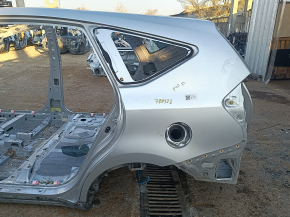 Quarter wing rear left Toyota Prius V 12-17 on the body, silver, bumper