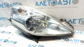 Right front headlight for Nissan Leaf 13-17 halogen, without mounting, white cap, scratches