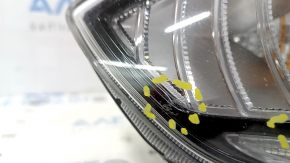 Left front headlight for Kia Niro 17-19 HEV, PHEV, with bracket, halogen, LED DRL, without seal, polishable, scratches, spider web on glass